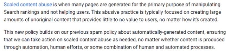 Scaled Content Abuse