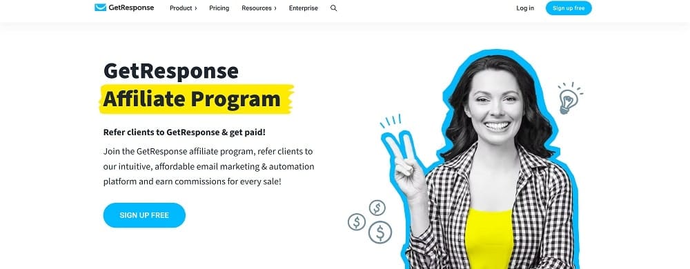 GetResponse: best affiliate programs for beginners