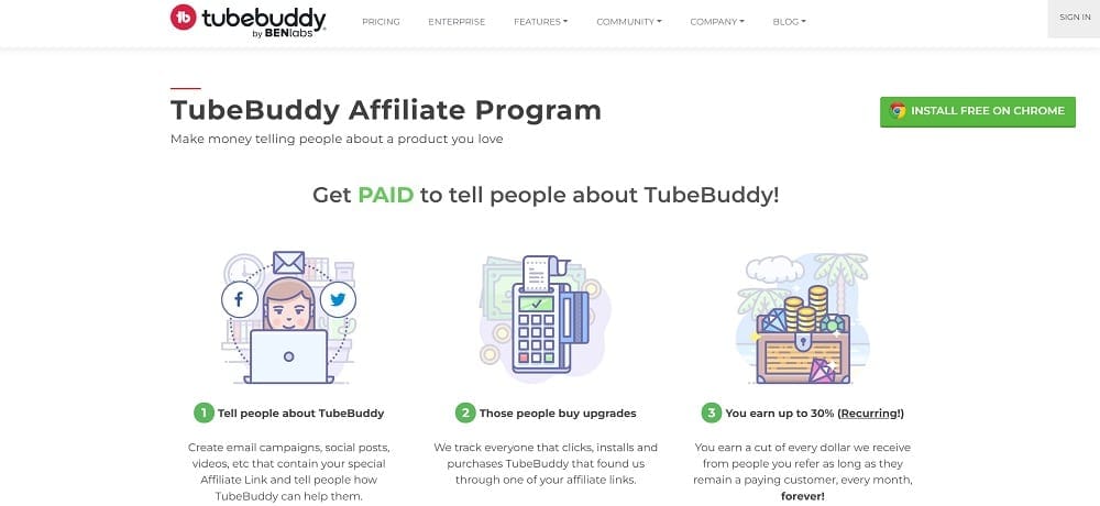 TubeBuddy affiliate Program